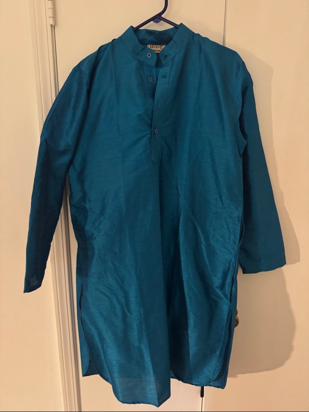 Turquoise Tunic Kurta Shirt & Pants Set